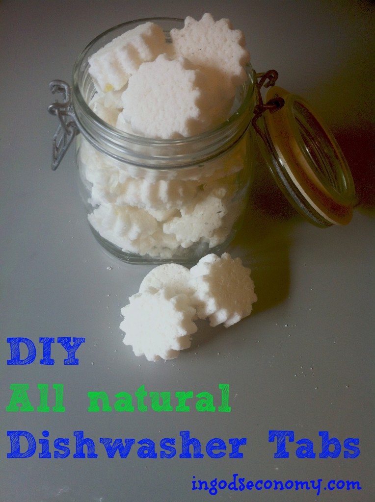 Make your own all-natural dishwasher tablets for pennies! No film, and they do a great job of cleaning!